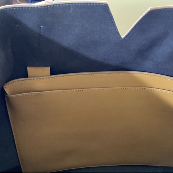 Vince mustard yellow leather tote - Picture 3 of 9